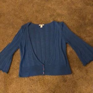 Lightweight blue coverup sweater